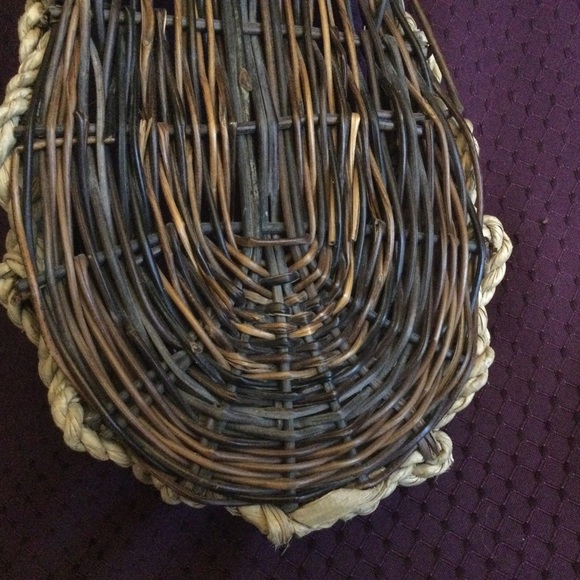 Decorative Wicker Wall Pocket Boho Planter 12" Basket - Picture 6 of 14